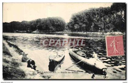 CPA Montrouge Bords de Seine Bateau