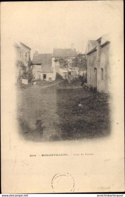 CPA Morainvilliers Yvelines, Cour de Ferme
