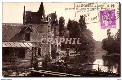 CPA Moret sur loing Les bords du Loing en amont du pont