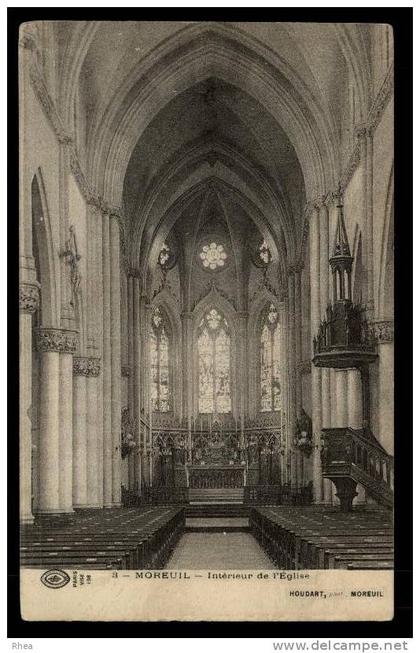 80 Moreuil 3 MOREUIL - Int?rieur de l'Eglise interieur eglise chaire D80D K80570K C80570C RH013264