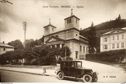 CPA Morez Eglise automobile
