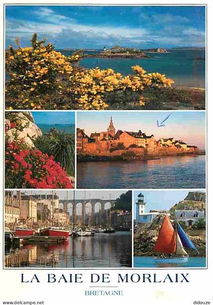 Carte Postale - 29 - Morlaix - La Baie de Morlaix - Multivues - Flamme Postale - Voir Scans Recto Verso