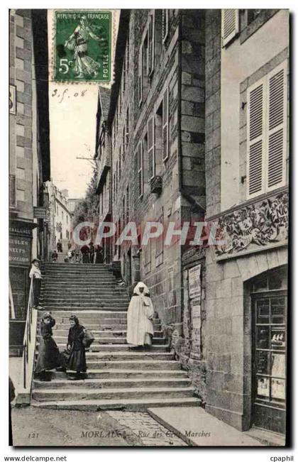 CPA Morlaix Rue Des Cent Marches