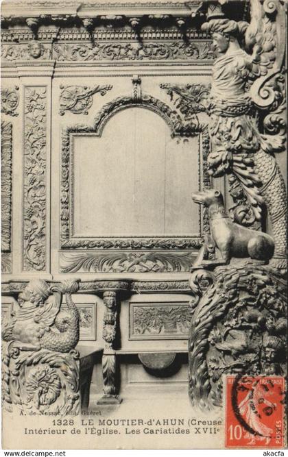 CPA MOUTIER-d'AHUN Interieur de l'Eglise - Les Cariatides (1143589)