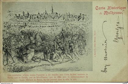 CPA Carte Histroque de Mulhouse