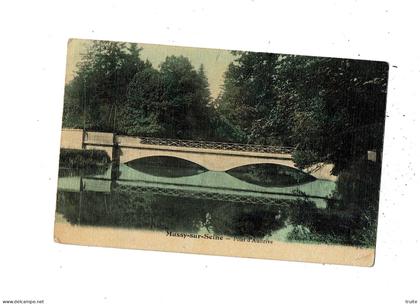 MUSSY-SUR-SEINE PONT D'AUBRIVE   ( CARTE COLORISEE ET OILEE )