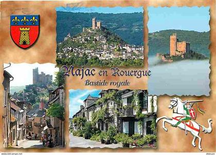 12 - Najac - Multivues - Blasons - CPM - Voir Scans Recto-Verso