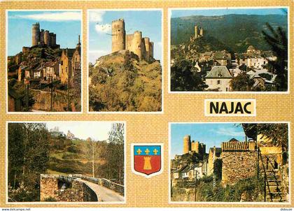 12 - Najac - Multivues - Blasons - CPM - Voir Scans Recto-Verso