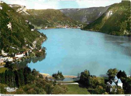Carte Postale - 01 - Nantua - Le Lac de Nantua - Au fond Nantua - Mention Photographie Véritable - Carte Dentelée - CPSM