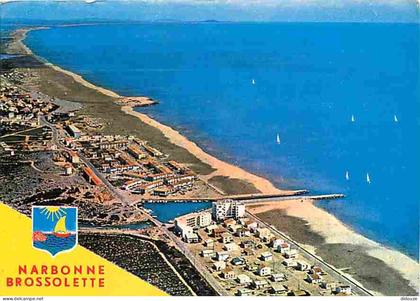 Carte Postale - 11 - Narbonne - Narbonne Plage - Le port Brossolette et l'étang de Pissevache - Flamme Postale de Narbon