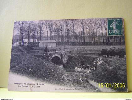 NEAUPHLE-LE-CHATEAU (YVELINES) LES LAVANDIERES. LE PONTEL. LE CANAL.