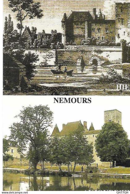 CP NEMOURS HIER AUJOURD'HUI -non circulée