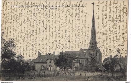 Neuillé-Pont-Pierre - Vue générale du presbytère et de l'église