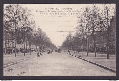 FRANCE, Vintage postcard, Neuilly-sur-Seine, Avenue de Neuilly