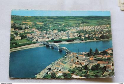 Cpm 1962, Neuville sur Saône, vue aérienne sur la vallée de la Saône et la ville, Rhône 69