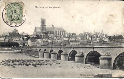 CPA Nevers vue generale