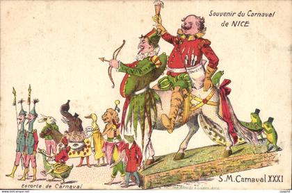 Nice - Souvenir du Carneval de Nice - escorte - CPA