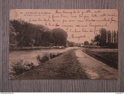 Cpa Nogent sur marne(94) de Nogent a Joinville-la boucle de la marne