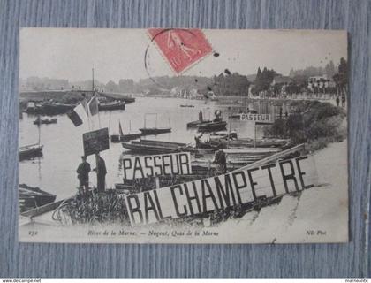 Cpa Nogent sur Marne(94) quai de la Marne