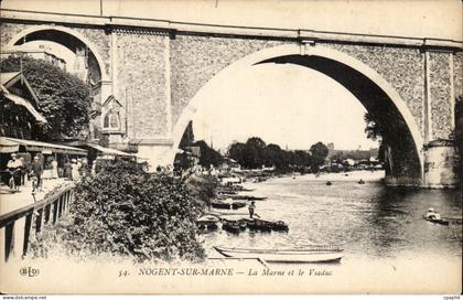 Nogent sur Marne CPA La Marne et le viaduc