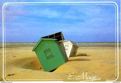 Cabines de bain sur une plage du Nord Pas de Calais