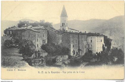CPA NOTRE DAME DE LA ROUVIERE - Vue prise de la Croix - Cliché E. Malavas