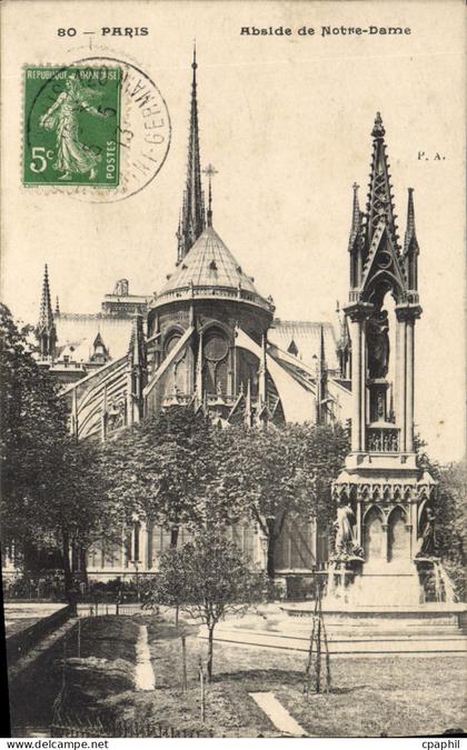 CPA Paris Abside de Notre Dame
