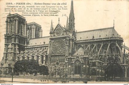 CPA Paris Notre Dame vue de cote
