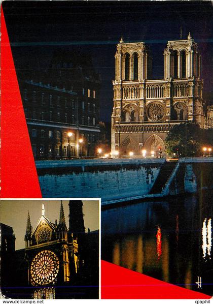 CPM France Paris Embrasement de Notre Dame