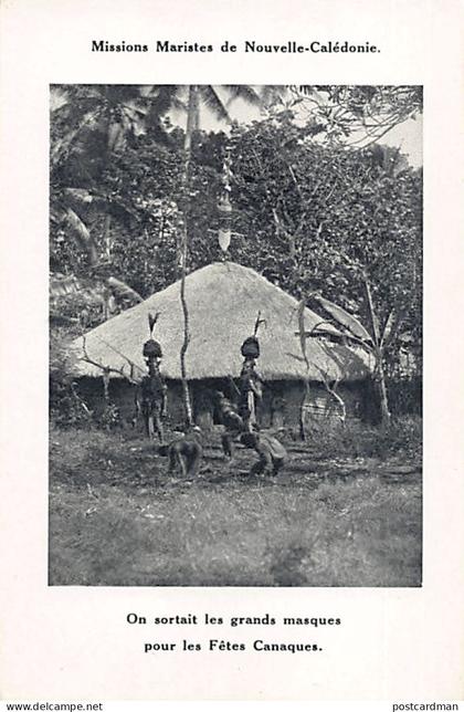 Nouvelle-Calédonie - On sortait les grands masques pour les fêtes canaques - Ed. Missions Maristes de Nouvelle-Calédonie