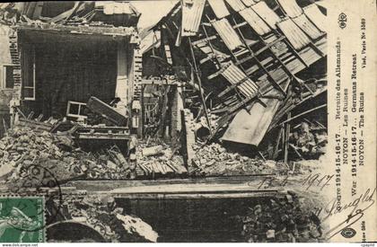 CPA Militaria Noyon Les ruines