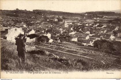 Ollioules CPA Vue generale vers le chateau