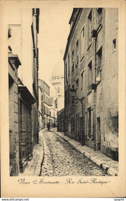 CPA Vieux Montmadre Rue Saint Rustique