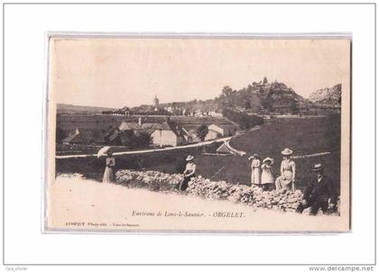 39 ORGELET Vue Générale, animée, ed Aubert, Environs de Lons le Saumier, dos 1900