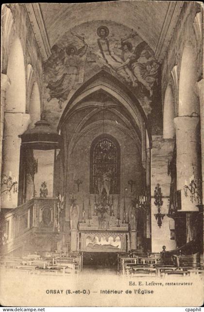 Orsay CPA Interieur de l'eglise