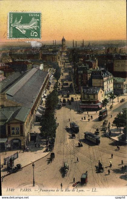 CPA Paris Panorama de la Rue de Lyon