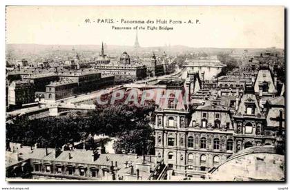 CPA Paris Panorama Des Huit Ponts Panorama