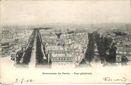 CPA Paris Panorama Vue Generale