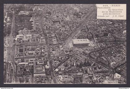 FRANCE, Postcard, Paris, Panorama of the Madeleine Quarter