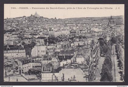 FRANCE, Postcard, Paris, Panorama of the Sacré-Cœur