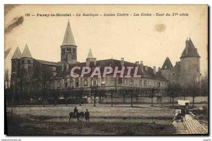 CPA Paray le Monial La Basilique Ancien Cloitre Les Ecoles