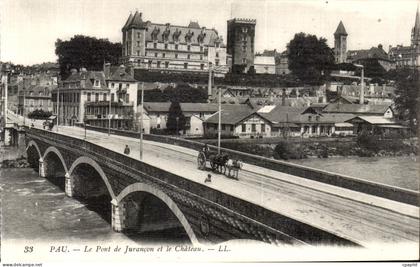 CPA Pau La Pont de Jurancon et le Chateau