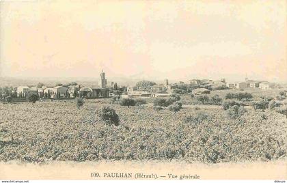 34 - Paulhan - Vue Générale - Correspondance - CPA - Oblitération ronde de 1915 - Voir Scans Recto-Verso