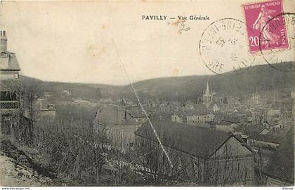 76 - Pavilly - Vue Générale - Oblitération ronde de 1935 - Etat trace de découpe visible au centre - CPA - Voir Scans Re