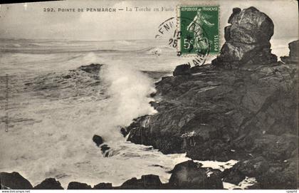 CPA Pointe De Penmarch La torche en furie