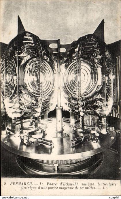 Penmarch CPA Le phare d'Eckmuhl (lighthouse) systeme lenticulaire electrique