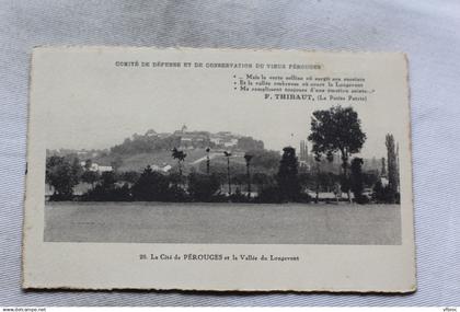 O735, Cpa 1931, cité de Pérouges et vallée du Longevent, Ain 01