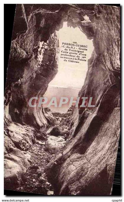 CPA Perros Guirec Grotte de Trestrignel