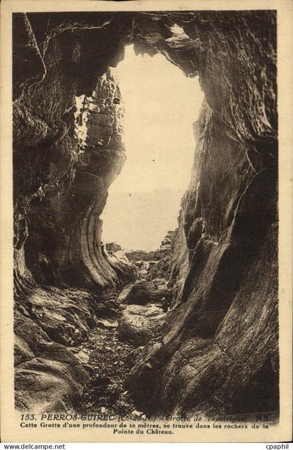 CPA Perros Guirec Grotte de Trestrignet