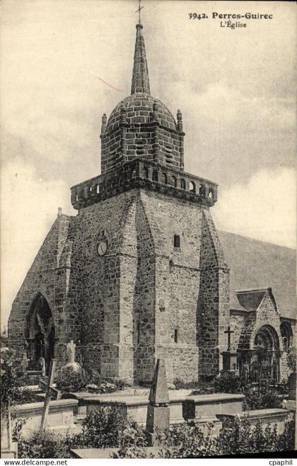 CPA Perros Guirec L Eglise